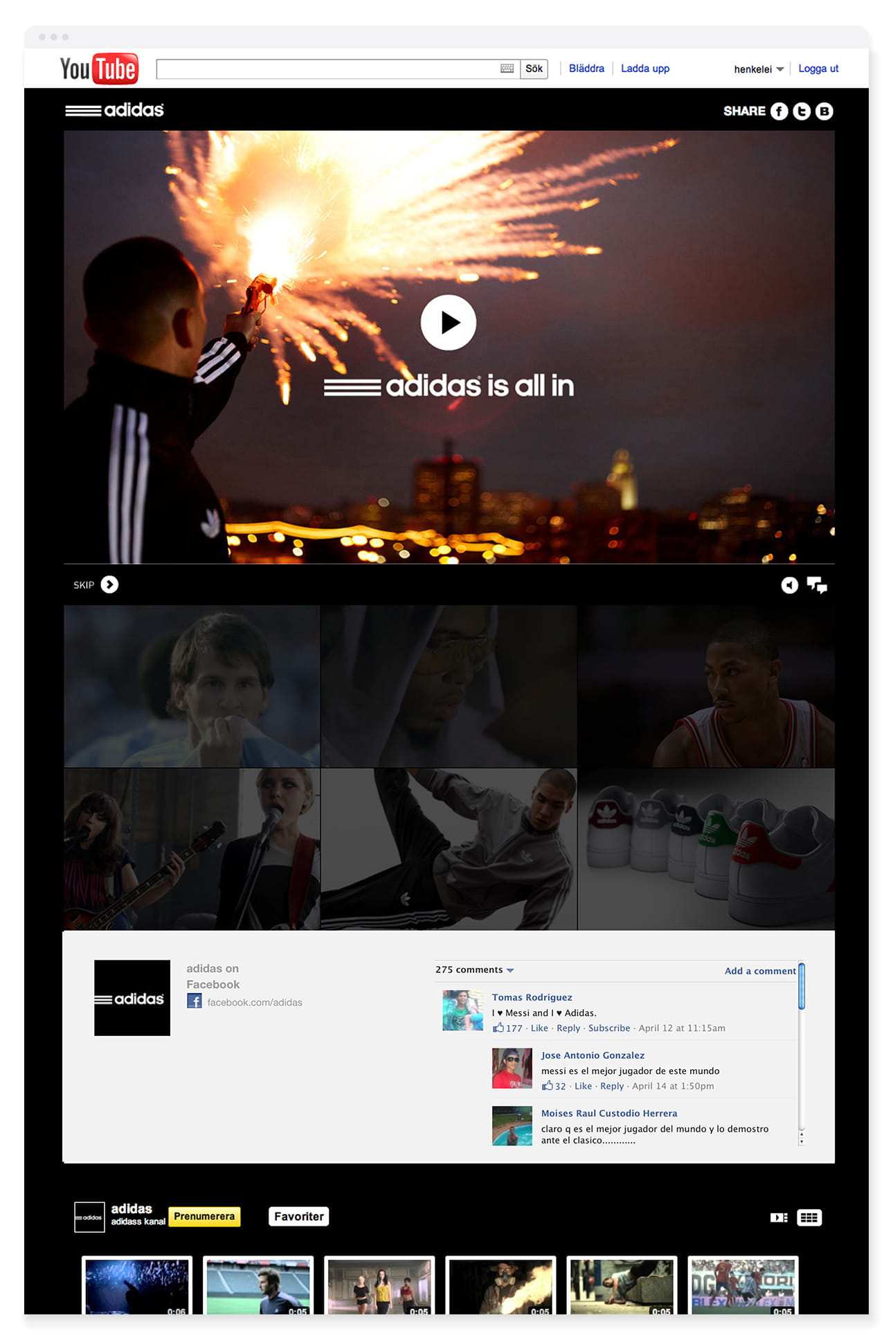 adidas all in youtube