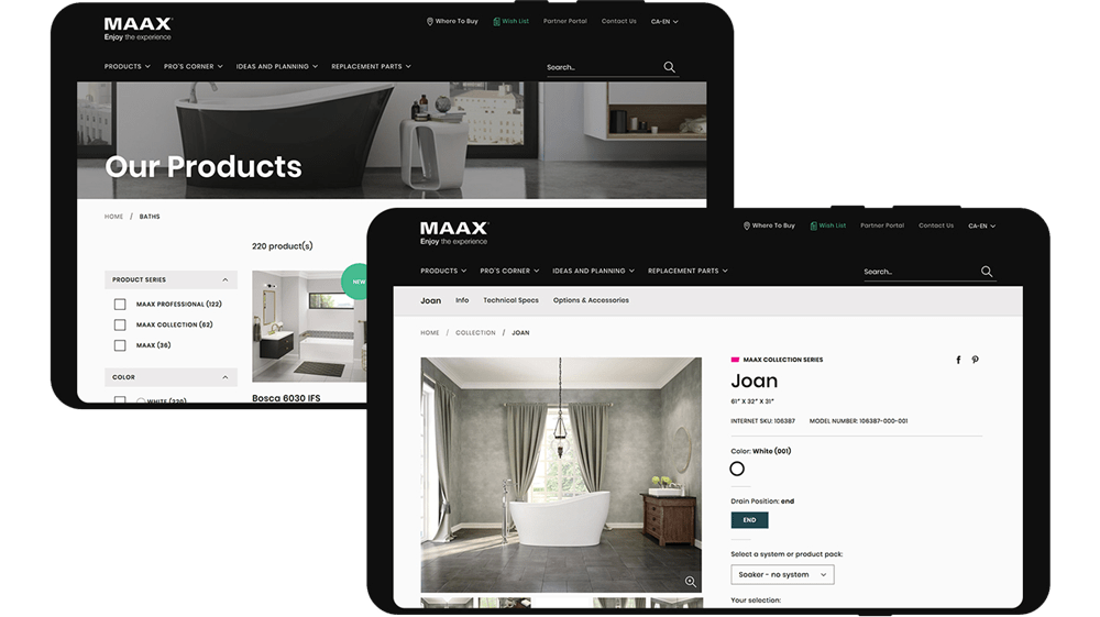 MAAX Bath site